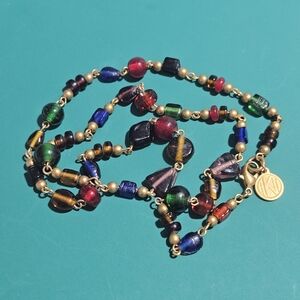 Vintage Anne Klein Glass Beaded Necklace